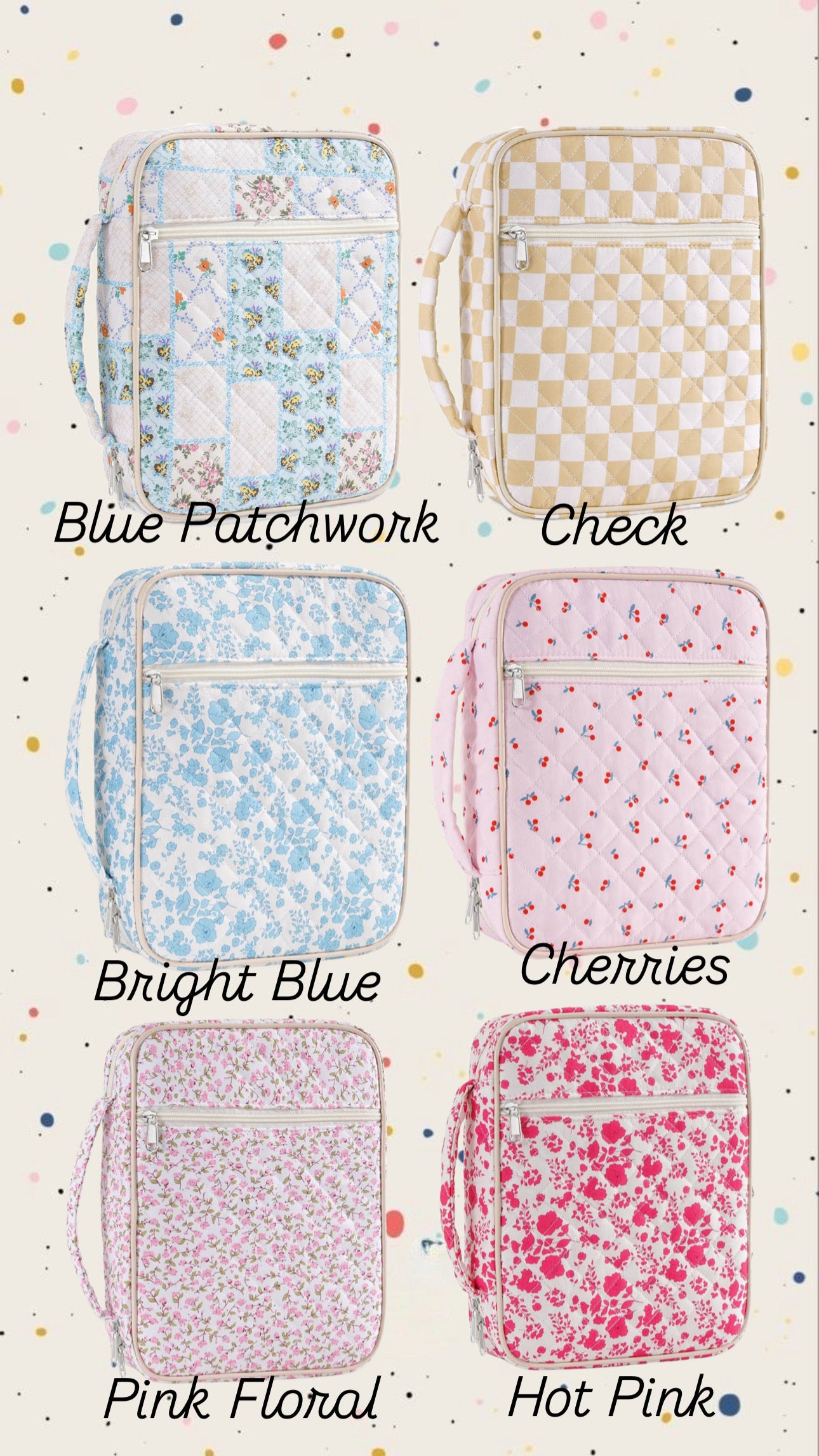 QUILTED EMBROIDERED BIBLE COVER