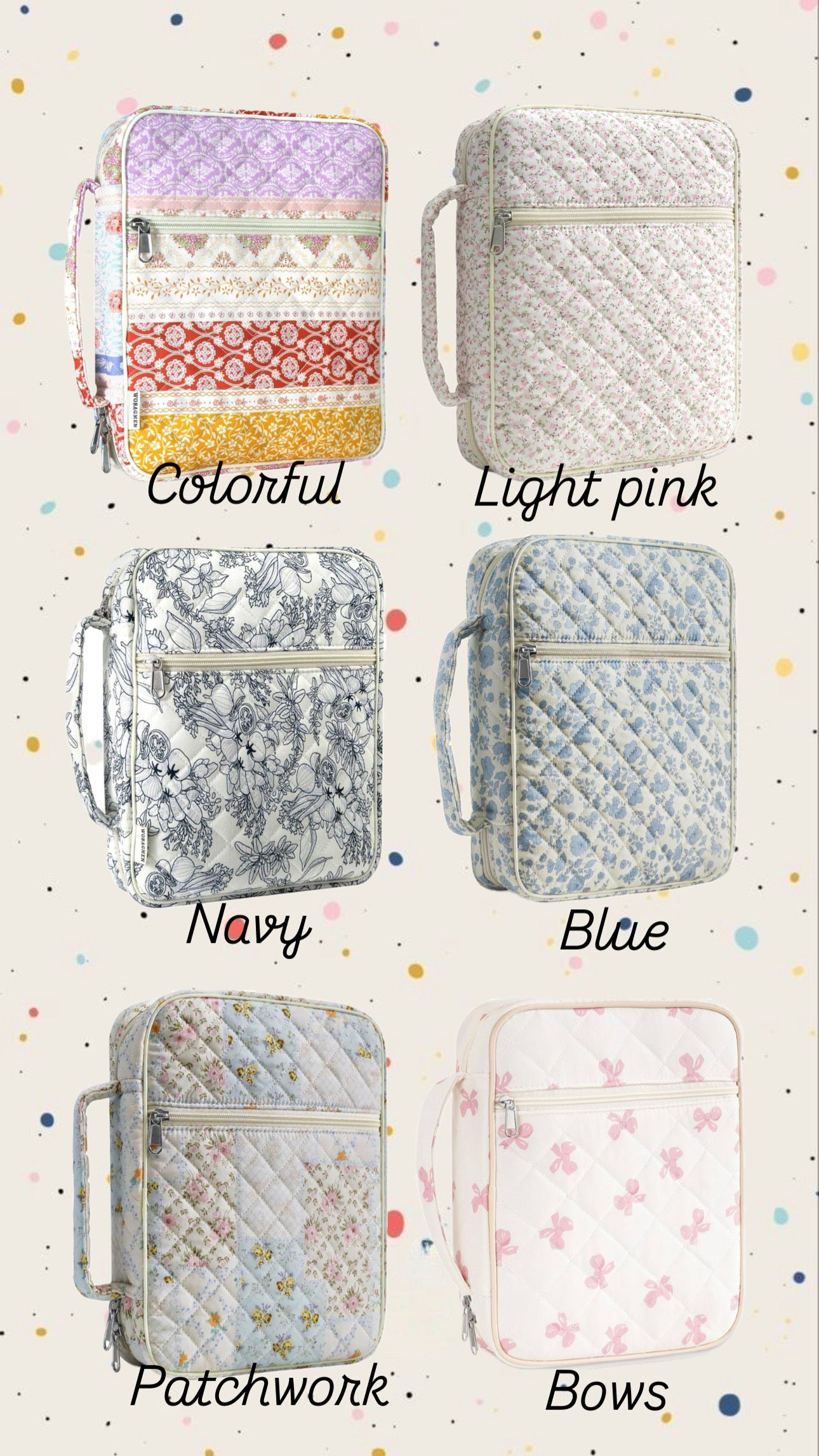 QUILTED EMBROIDERED BIBLE COVER