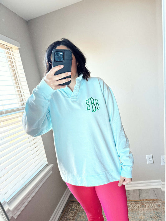 EMBROIDERED FISHTAIL MONOGRAM (POCKET)