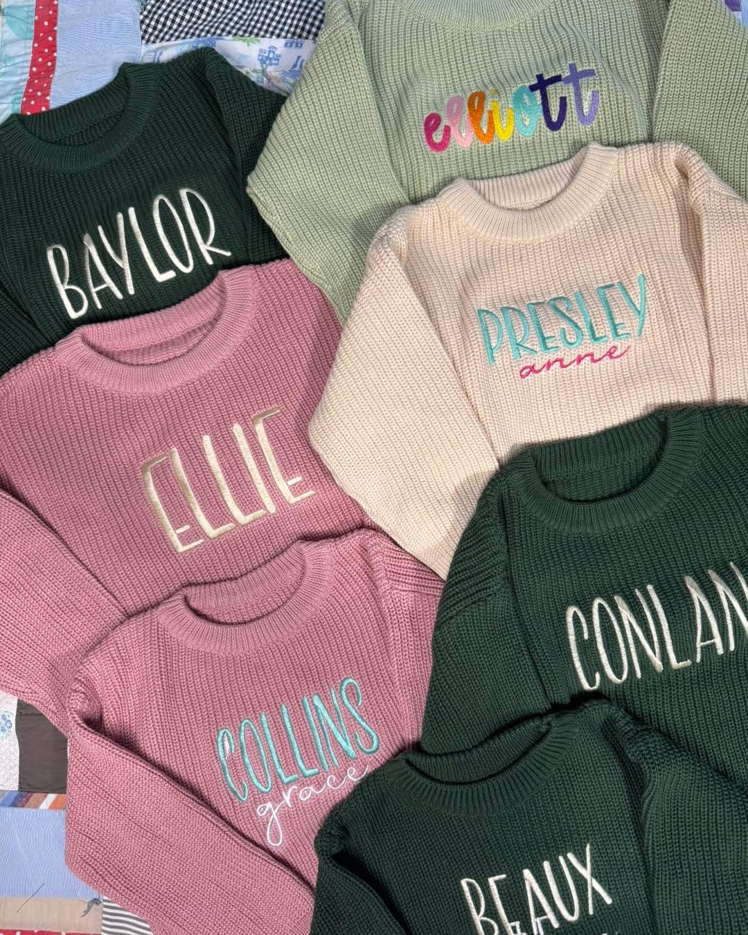 INFANT/TODDLER PERSONALIZED SWEATER