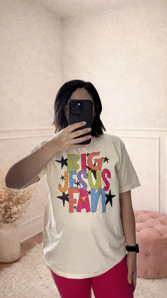 PRINTED BIG JESUS FAN