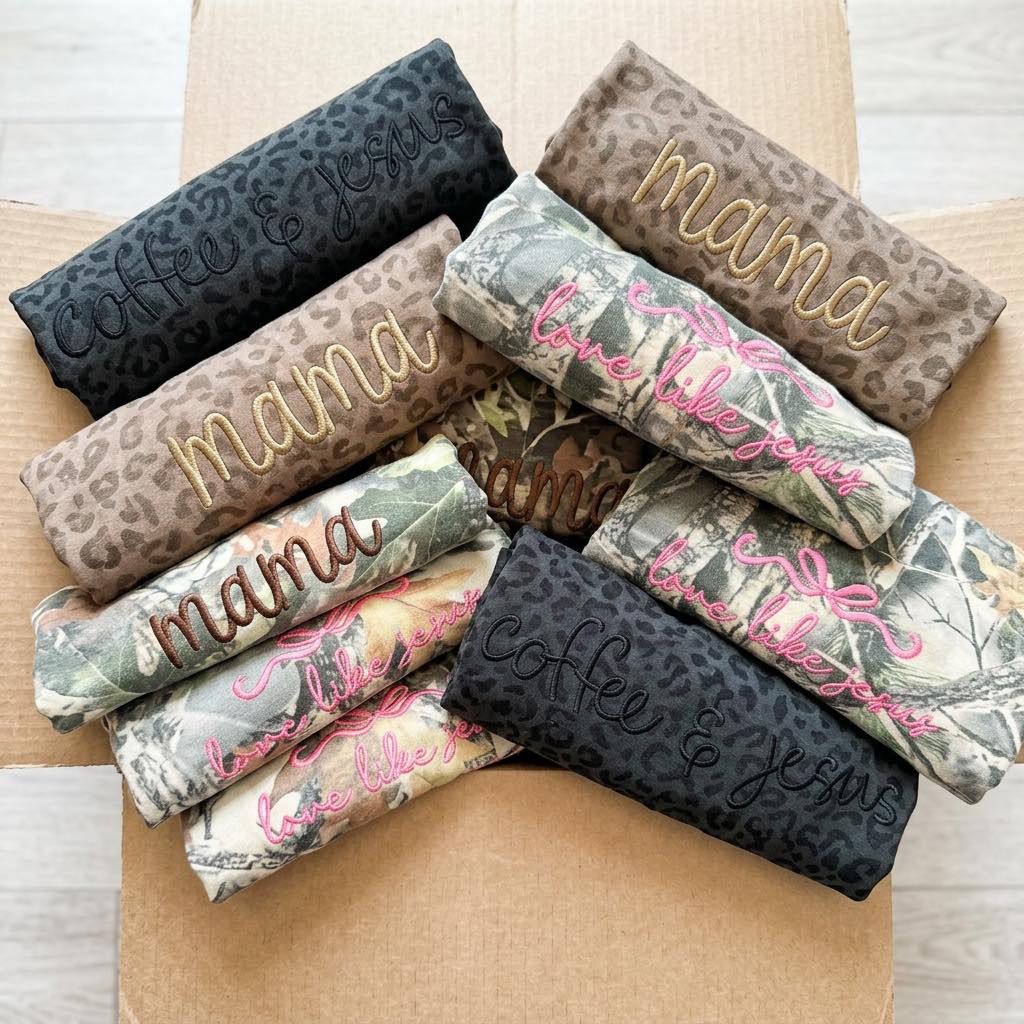 EMBROIDERED CAMO | LEOPARD TEES