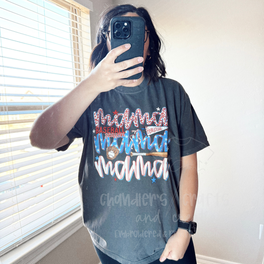 PRINTED MAMA BASEBALL