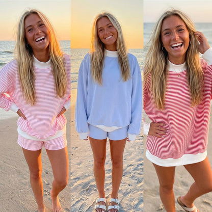 MOCK NECK SHORT SET