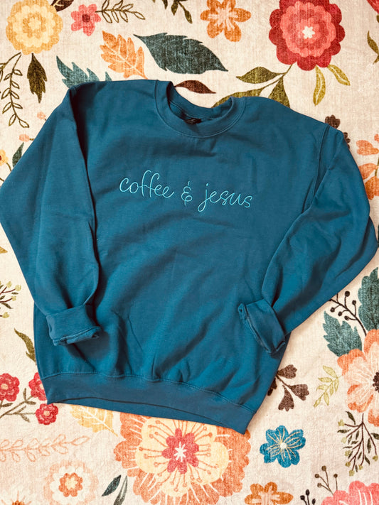 EMBROIDERED COFFEE & JESUS