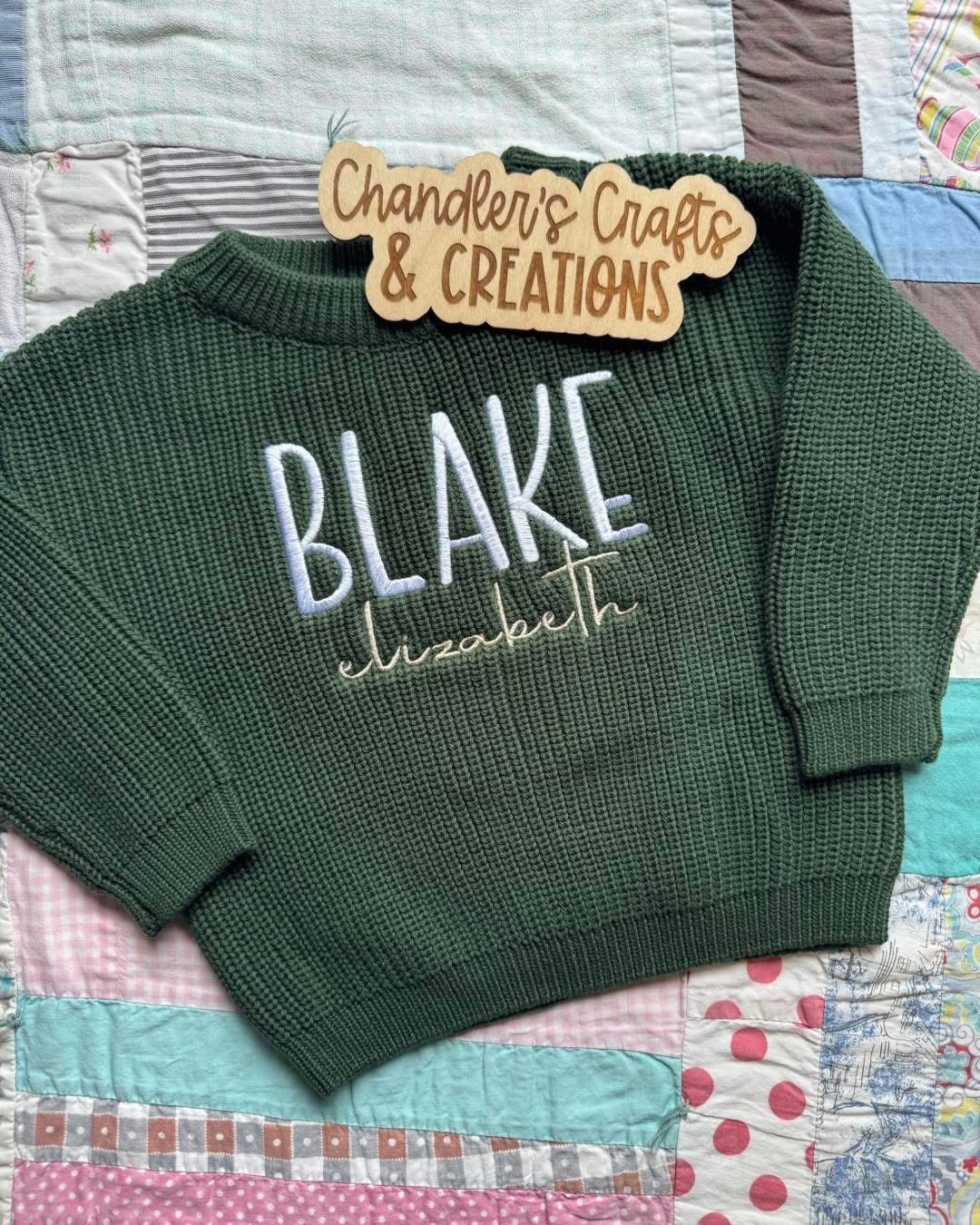 INFANT/TODDLER PERSONALIZED SWEATER