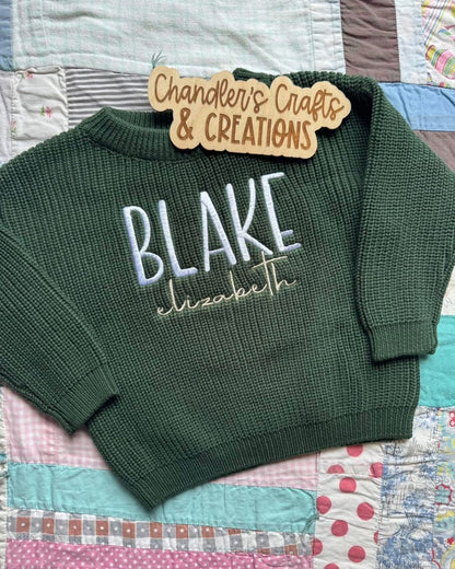 INFANT/TODDLER PERSONALIZED SWEATER