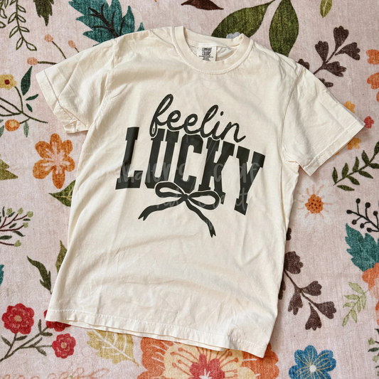 PRINTED FEELING LUCKY W/ BOW