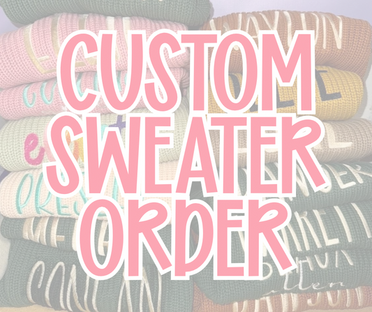 INFANT/TODDLER PERSONALIZED SWEATER