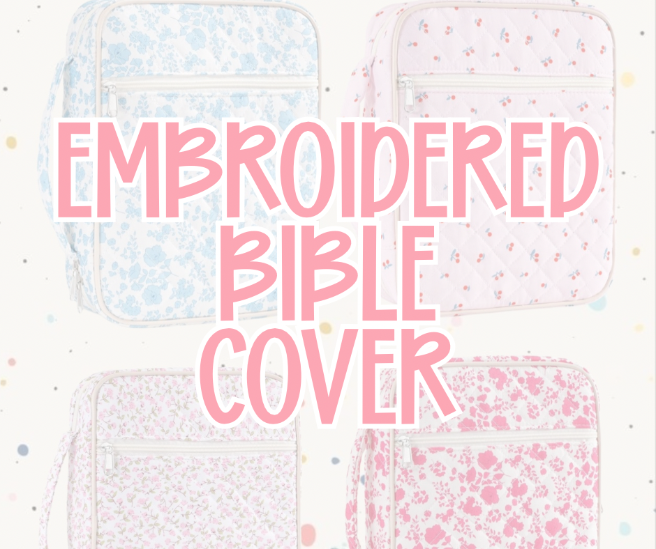 QUILTED EMBROIDERED BIBLE COVER