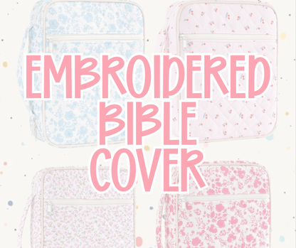QUILTED EMBROIDERED BIBLE COVER